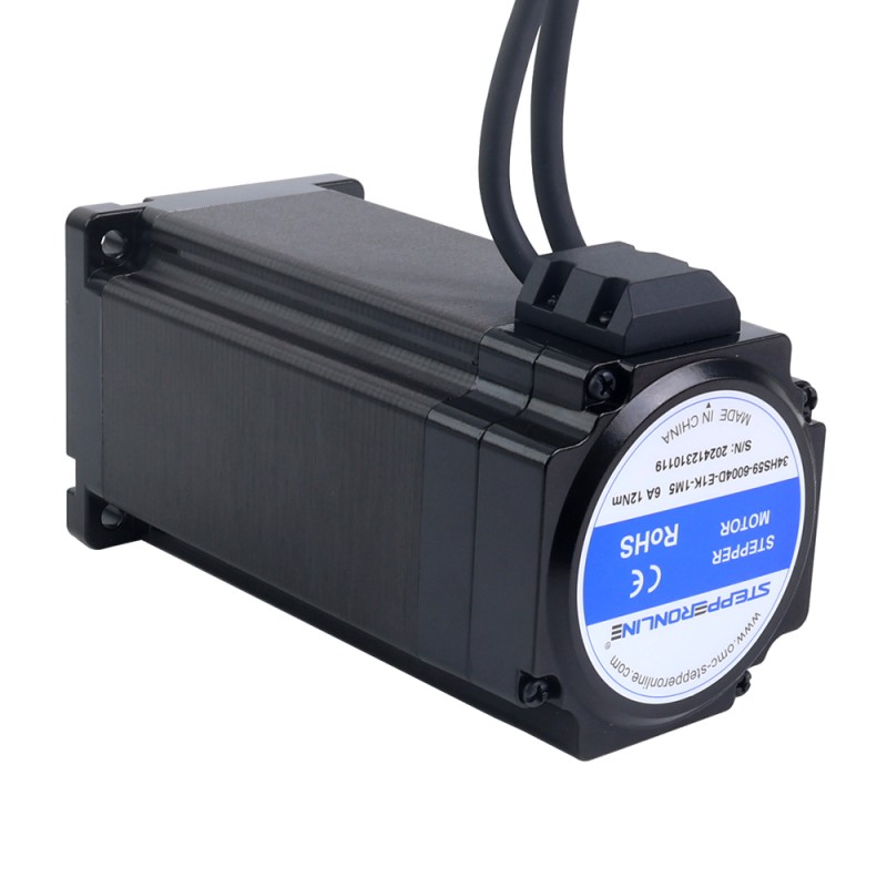 Motor paso a paso de bucle cerrado Nema 34 serie S 12,00Nm(1699,34oz.in) Codificador 1000PPR(4000CPR) - 34HS59-6004D-E1K-1M5 | StepperOnline