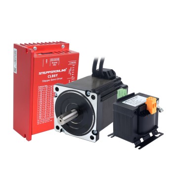 Kit CNC de motor de bucle cerrado de 1 eje de la serie YS motor Nema 34 de 6,50Nm(920,48oz.in) con transformador de CA