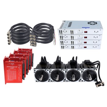 YS Series Kit Motor Paso a Paso de Closed Loop 4 Ejes 4,30Nm(608,93oz.in) Nema 34 con Fuente de Alimentación
