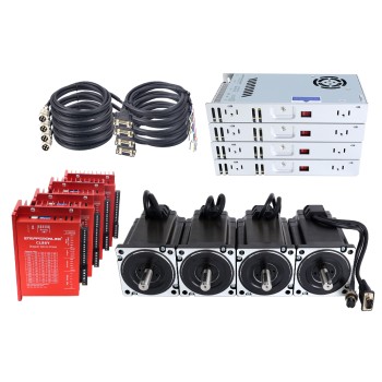 YS Series Kit Motor Paso a Paso de Closed Loop 4 Ejes 9,00Nm(1274,5oz.in) Nema 34 con Fuente de Alimentación