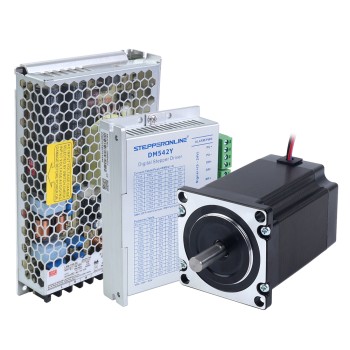 Kit de Motor Paso a Paso YS Series de 1 Eje 1,9Nm(269,06oz.in) Nema 23 con Driver y Fuente de Alimentación de 36V