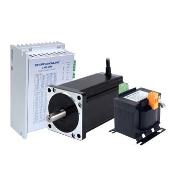 Kit de 1 eje para máquina de la serie YS motor Nema 34 de 12,0Nm(1699,34oz.in) controlador y transformador de CA