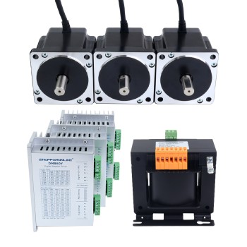 Kit de 3 ejes para máquina de la serie YS motor Nema 34 de 4,8Nm(679,74oz.in) controlador y transformador de CA
