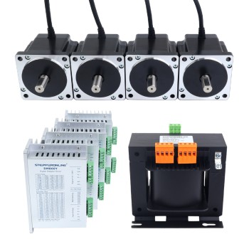 Kit de motor de 4 ejes de la serie YS 4,8Nm(679,74oz.in) motor Nema 34 y controlador & Transformador CA