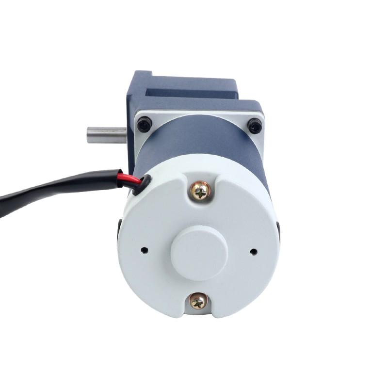 Cepillado 12V 60W 16,00Nm(2265,79oz.in) 10RPM con motor de engranaje de CC con caja de cambios de ángulo recto 180:1 - F4D60-12GN-18S/4GN180RT | StepperOnline