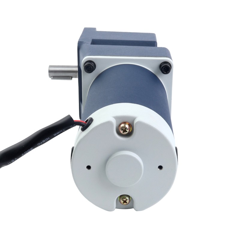 Cepillado 48V 150W 20.00Nm(2832,24oz.in) 36RPM con motor de engranaje de CC con caja de cambios de ángulo recto 50:1 - F5D150-48GU-18S/5GU50RT | StepperOnline