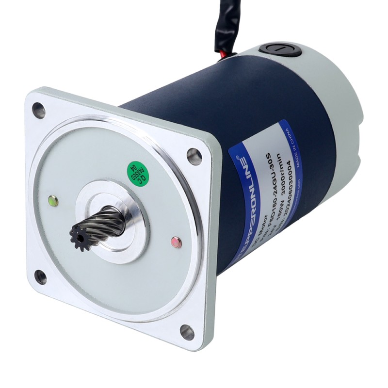 Cepillado 24V 150W 4,78Nm(676,9oz.in) 300RPM con motor de engranajes CC con caja de cambios rectos 10:1 - F5D150-24GU-30S/5GU10KB | StepperOnline