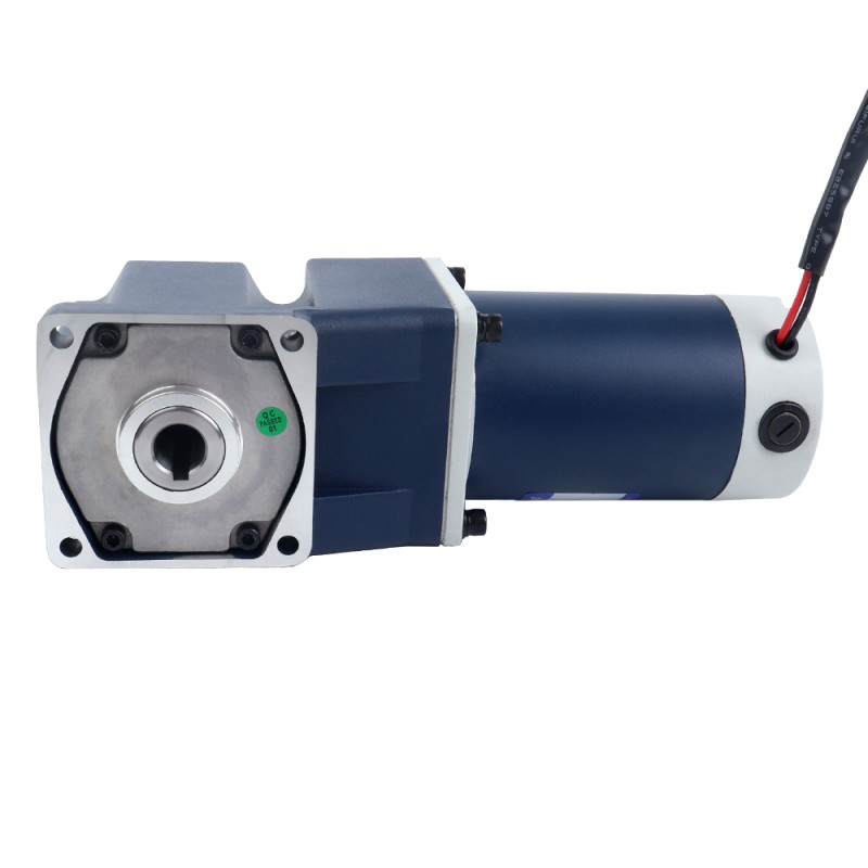 Cepillado 12V 90W 10,06Nm(1424,62oz.in) 60RPM con motor de engranaje de CC con caja de cambios de ángulo recto 30:1 - F5D90-12GU-18S/5GU30RC | StepperOnline