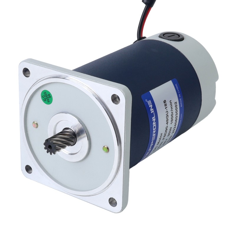 Cepillado 48V 90W 1,93Nm(273,31oz.in) 360RPM con motor de engranajes CC con caja de cambios rectos 5:1 - F5D90-48GU-18S/5GU5KB | StepperOnline