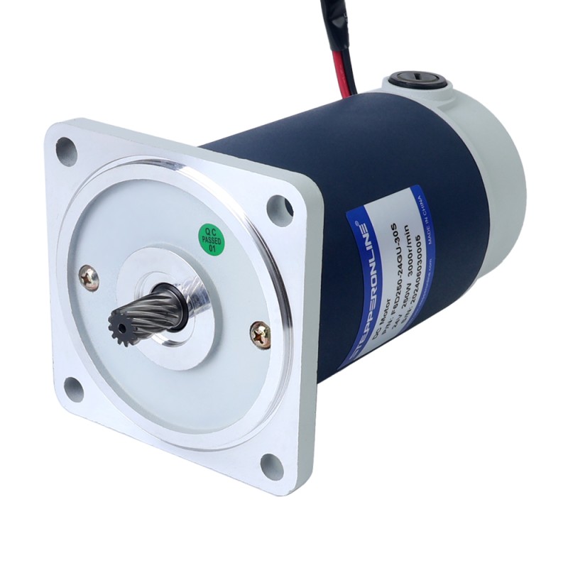 Cepillado 24V 250W 1,93Nm(273,31oz.in) 999RPM con motor de engranajes CC con caja de cambios rectos 3:1 - F6D250-24GU-30S/6GU3K | StepperOnline