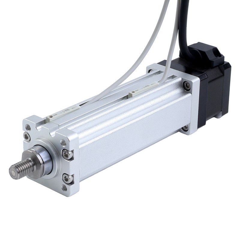 Nema 14 Husillo de Bolas Cilindro Eléctrico 1.5A Carrera 200mm 0.14Nm(19.83oz.in) Paso 2mm(0.07874) con Final de Carrera - LCB14S13BAB15-200D | StepperOnline