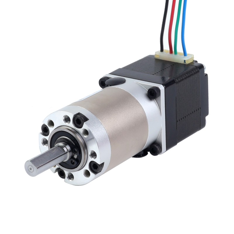 Motor paso a paso Nema 11 bipolar L=33mm con caja de cambios planetaria serie EG relación de reducción 50:1 - 11HS12-0704S-EGS50 | StepperOnline