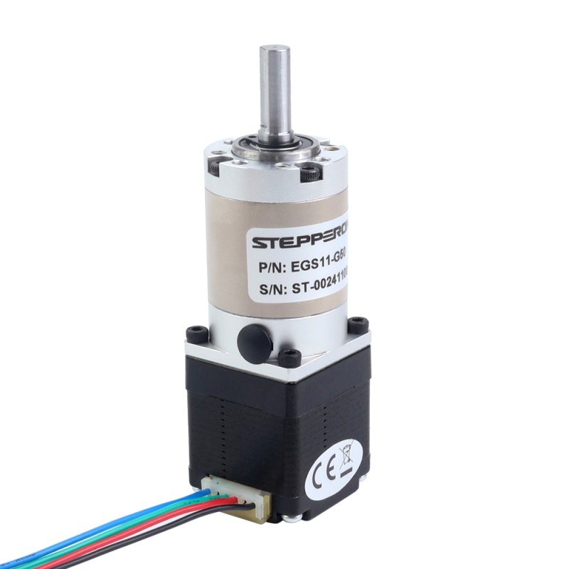Motor paso a paso Nema 11 bipolar L=33mm con caja de cambios planetaria serie EG relación de reducción 50:1 - 11HS12-0704S-EGS50 | StepperOnline