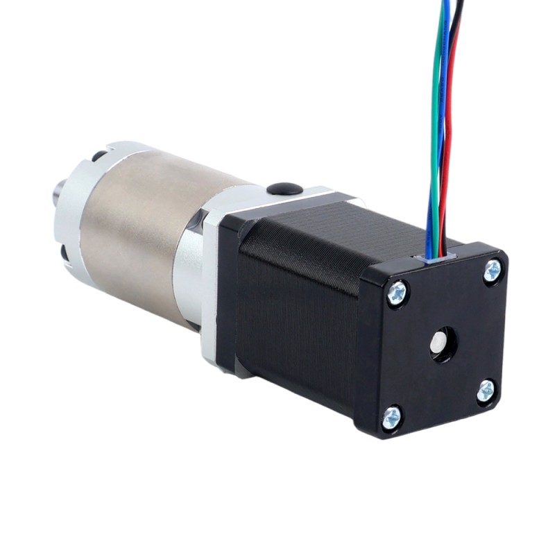 Motor paso a paso Nema 14 bipolar L=52mm w/ con caja de cambios planetaria serie EG relación de reducción 100:1 - 14HS20-1504S-EGS100 | StepperOnline