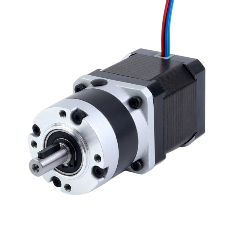 Motor paso a paso Nema 17 bipolar L=48mm w/ con caja de cambios planetaria serie MG relación de reducción 5:1 - 17HS19-1684S-MG5 | StepperOnline