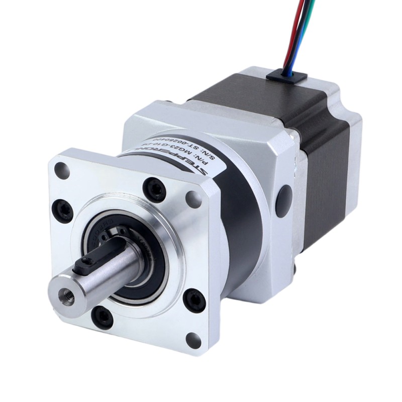 Motor paso a paso Nema 23 bipolar L=54.5mm w/ con caja de cambios planetaria serie MG relación de reducción 10:1 - 23HS22-2904S-MG10 | StepperOnline