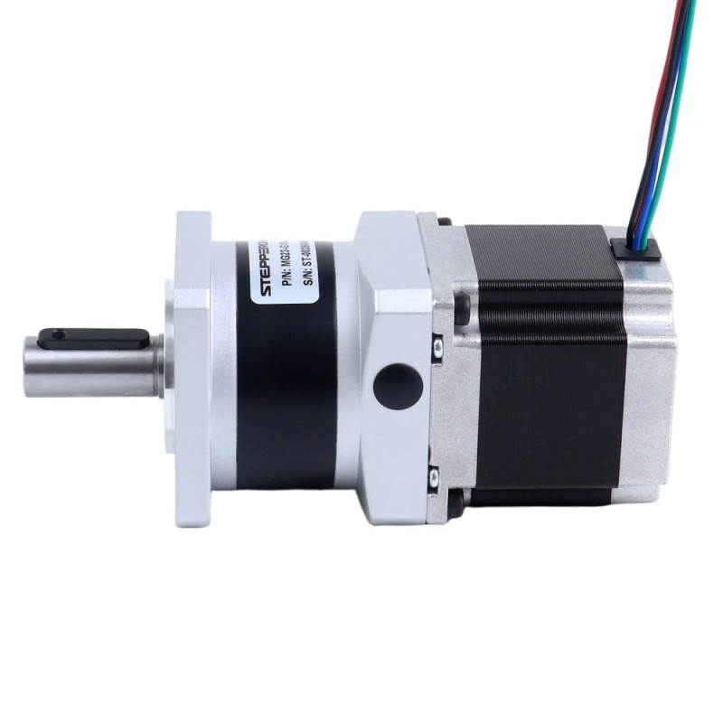 Motor paso a paso Nema 23 bipolar L=54.5mm w/ con caja de cambios planetaria serie MG relación de reducción 10:1 - 23HS22-2904S-MG10 | StepperOnline