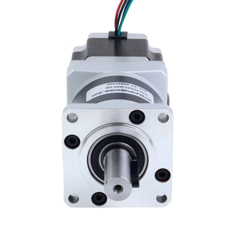 Motor paso a paso Nema 23 bipolar L=54.5mm w/ con caja de cambios planetaria serie MG relación de reducción 50:1 - 23HS22-2904S-MG50 | StepperOnline