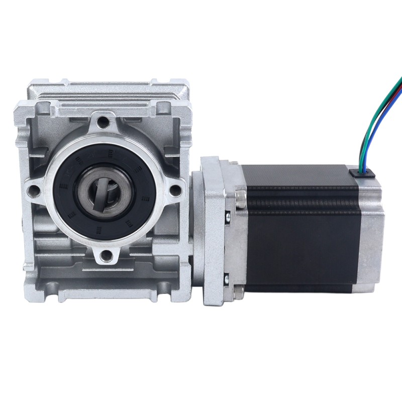 Motor Nema 23 113mm Relación de transmisión 50:1 Caja de engranajes helicoidales YRV30 - 23HS45-4204S-YRV30-G50 | StepperOnline