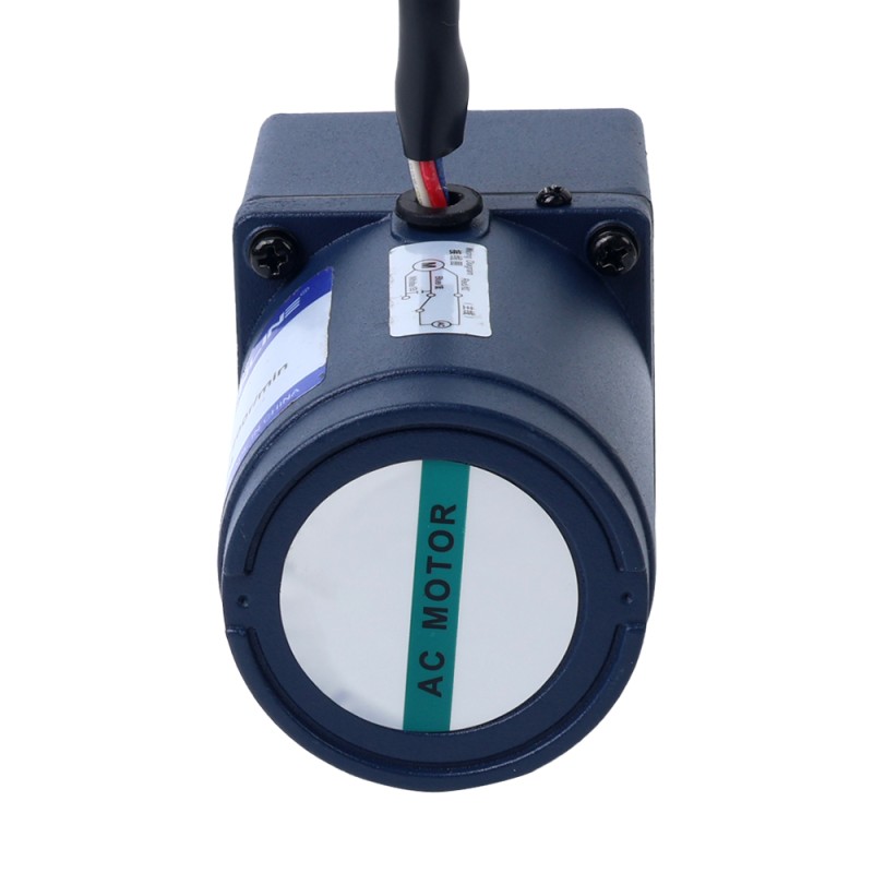 Fase única 220VAC 6W 50Hz Brida 60mm Relación de transmisión 10:1 Motor de inducción de CA con caja de cambios rectos