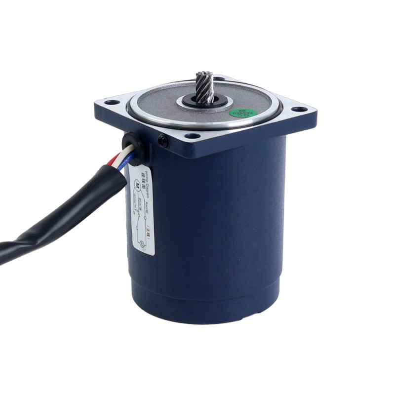 Fase única 220VAC 6W 50Hz Brida 60mm Relación de transmisión 10:1 Motor de inducción de CA con caja de cambios rectos