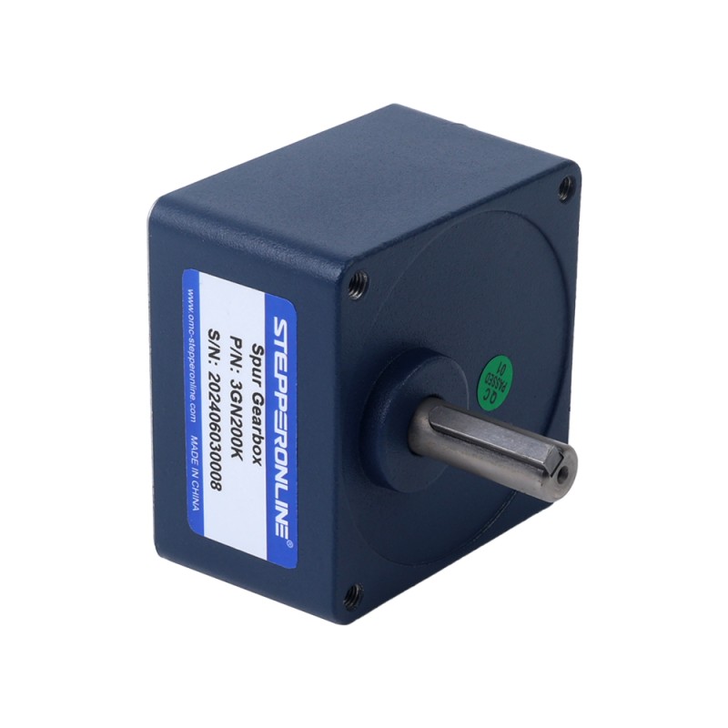Cepillado 24V 30W 5,00Nm(708,06oz.in) 15RPM con motor de engranajes CC con caja de cambios rectos 200:1 - F3D30-24GN-30S/3GN200K | StepperOnline