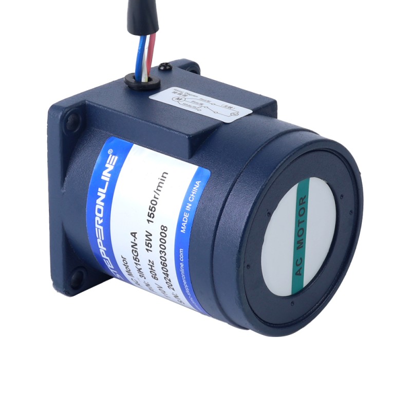 Fase única 110VAC 15W 60Hz Brida 70mm Relación de transmisión 3:1 Motor de inducción de CA con caja de cambios rectos
