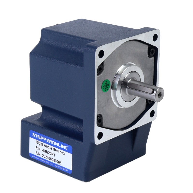 Tres fases 220VAC/380VAC 25W 50/60Hz Brida 80mm Relación de transmisión 20:1 Motor de inducción de CA con caja de cambios en ángulo recto