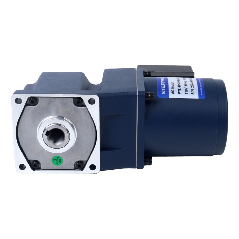 Tres fases 220VAC/380VAC 25W 50/60Hz Brida 80mm Relación de transmisión 15:1 Motor de inducción de CA con caja de cambios en ángulo recto
