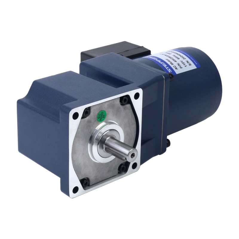 Tres fases 220VAC/380VAC 25W 50/60Hz Brida 80mm Relación de transmisión 20:1 Motor de inducción de CA con caja de cambios en ángulo recto