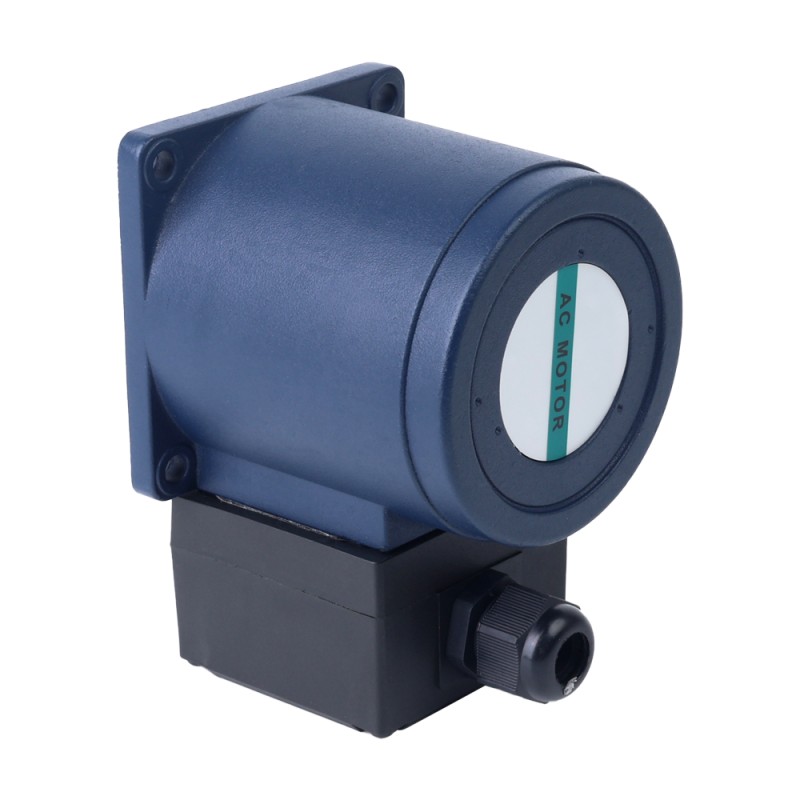 Fase única 220VAC 25W 50Hz Brida 80mm Relación de transmisión 50:1 Motor de inducción de CA con caja de cambios en ángulo recto