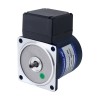 Tres fases 220VAC/380VAC 25W 50/60Hz Brida 80mm Relación de transmisión 20:1 Motor de inducción de CA con caja de cambios en ángulo recto
