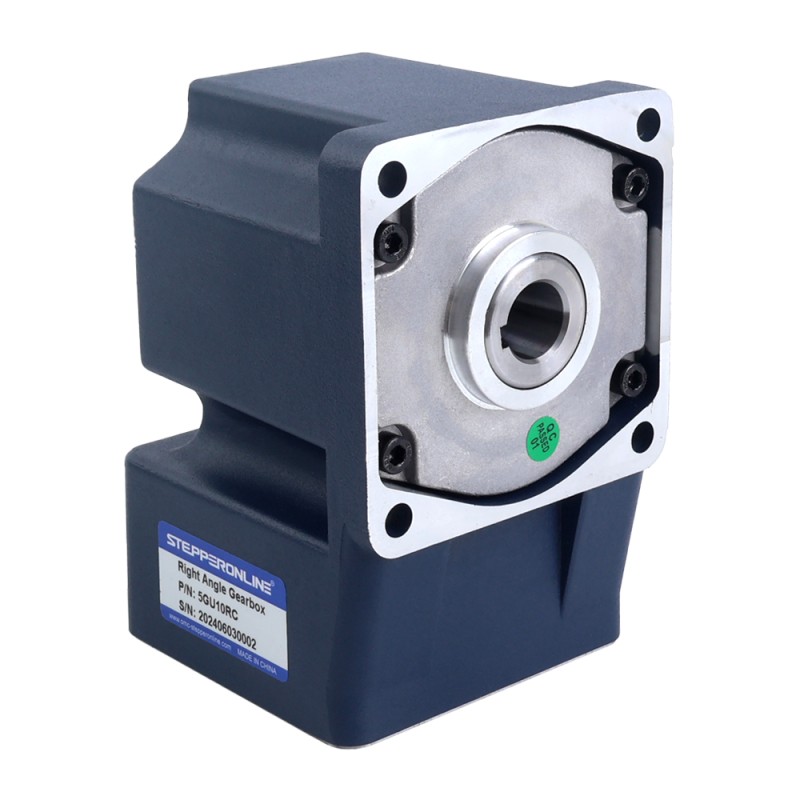 90W 220VAC 50Hz 135RPM 4,60Nm(651,41oz.in) Brida 90mm Motor de inducción de CA monofásico de eje hueco de caja de cambios de ángulo recto - 5IK90GU-CFT/5GU10RC | StepperOnline