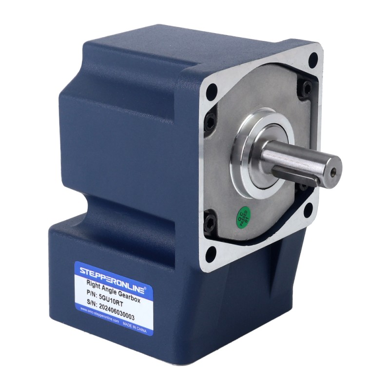 Tres fases 220VAC/380VAC 90W 50/60Hz Brida 90mm Relación de transmisión 10:1 Motor de inducción de CA con caja de cambios en ángulo recto
