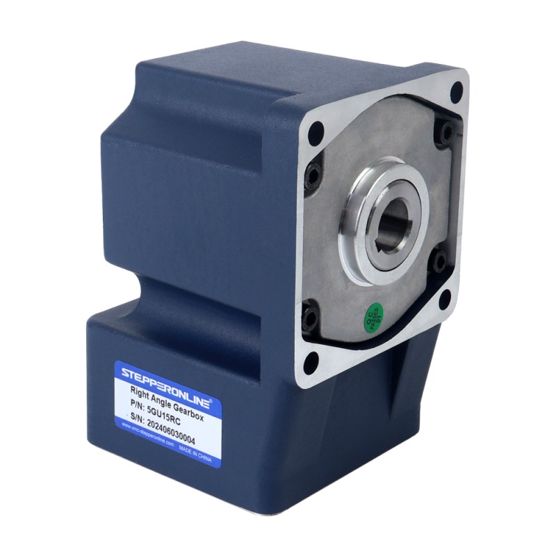 90W 220VAC 50Hz 90RPM 7,00Nm(991,28oz.in) Brida 90mm Motor de inducción de CA monofásico de eje hueco de caja de cambios de ángulo recto - 5IK90GU-CFT/5GU15RC | StepperOnline