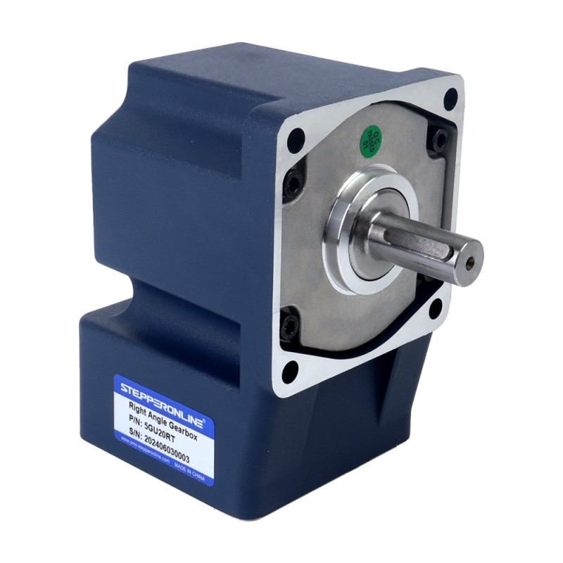 90W 220VAC 50Hz 67,5RPM 9,30Nm(1316,99oz.in) Brida 90mm Motor de inducción de CA monofásico con eje chavetero de caja de cambios en ángulo recto - 5IK90GU-CFT/5GU20RT | StepperOnline