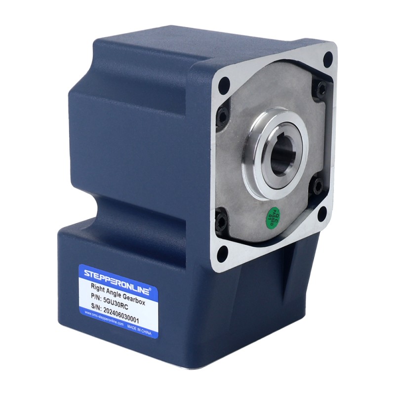 Cepillado 24V 150W 10,07Nm(1426,03oz.in) 100RPM con motor de engranaje de CC con caja de cambios de ángulo recto 30:1 - F5D150-24GU-30S/5GU30RC | StepperOnline Cepillado 24V 150W 10,07Nm(1426,03oz.in) 100RPM con motor de engranaje de CC con caja de cambios de ángulo recto 30:1 - F5D150-24GU-30S/5GU30RC | StepperOnline