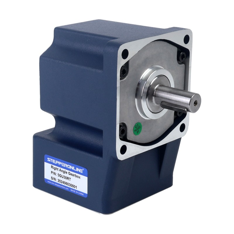 Cepillado 12V 90W 6,03Nm(853,92oz.in) 100RPM con motor de engranaje de CC con caja de cambios de ángulo recto 30:1 - F5D90-12GU-30S/5GU30RT | StepperOnline Cepillado 12V 90W 6,03Nm(853,92oz.in) 100RPM con motor de engranaje de CC con caja de cambios de ángulo recto 30:1 - F5D90-12GU-30S/5GU30RT | StepperOnline