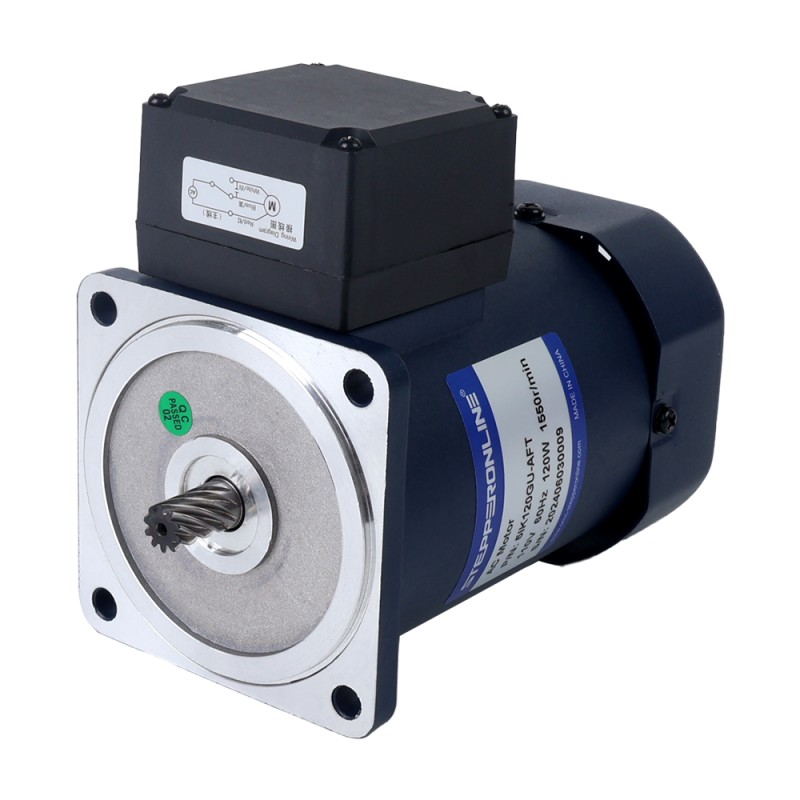120W 110VAC 60Hz 90RPM 9,30Nm(1316,99oz.in) Brida 90mm Motor de inducción de CA monofásico con eje chavetero de caja de cambios en ángulo recto - 5IK120GU-AFT/5GU15RT | StepperOnline