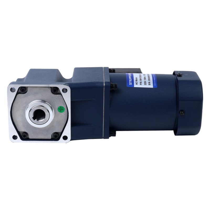 120W 220VAC 50Hz 90RPM 9,30Nm(1316,99oz.in) Brida 90mm Motor de inducción de CA monofásico de eje hueco de caja de cambios de ángulo recto - 5IK120GU-CFT/5GU15RC | StepperOnline