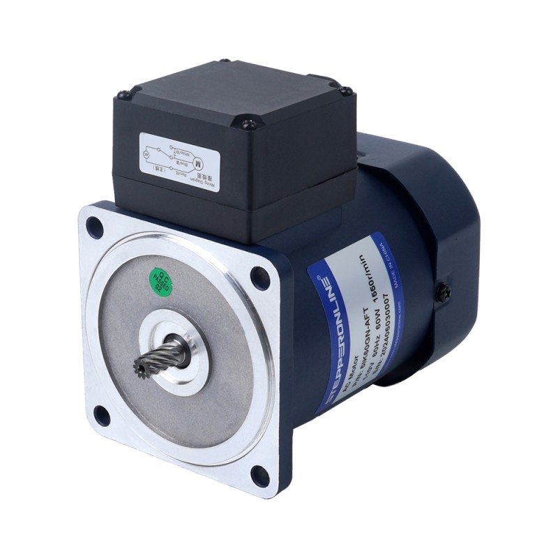 Fase única 110VAC 60W 60Hz Brida 90mm Relación de transmisión 30:1 Motor de inducción de CA con caja de cambios rectos