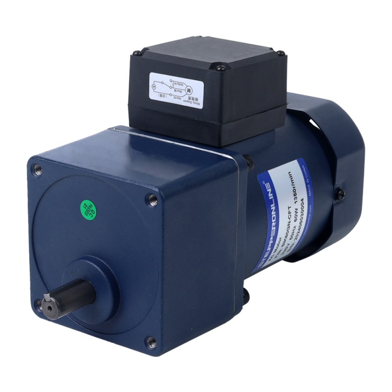 Fase única 220VAC 60W 50Hz Brida 90mm Relación de transmisión 3:1 Motor de inducción de CA con caja de cambios rectos