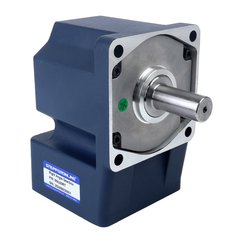 Cepillado 24V 250W 19,69Nm(2788,34oz.in) 90RPM con motor de engranaje de CC con caja de cambios de ángulo recto 20:1 - F6D250-24GU-18S/6GU20RT | StepperOnline
