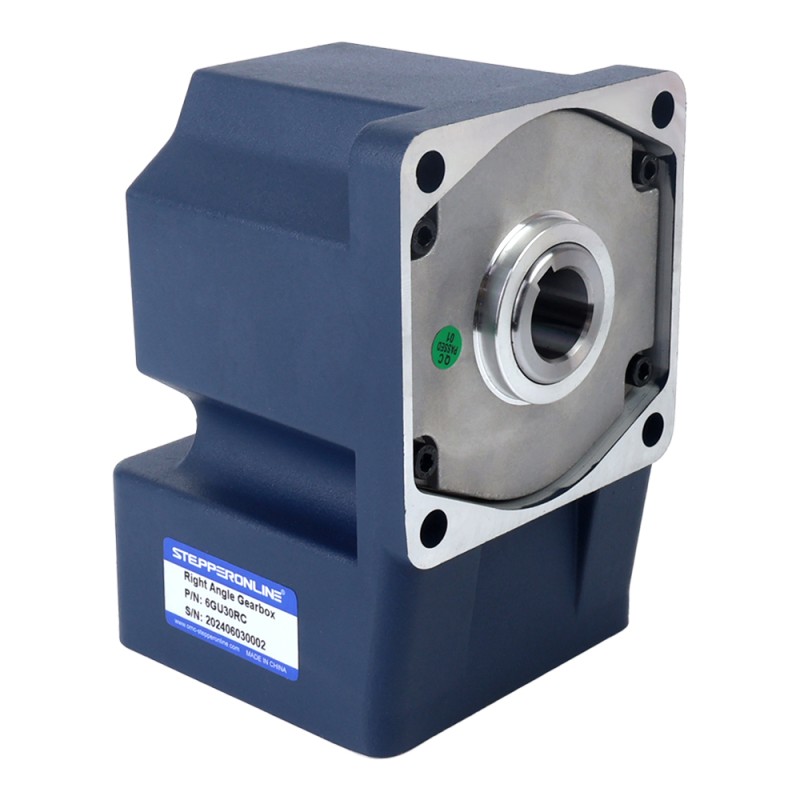Cepillado 24V 250W 17,43Nm(2468,30oz.in) 100RPM con motor de engranaje de CC con caja de cambios de ángulo recto 30:1 - F6D250-24GU-30S/6GU30RC | StepperOnline Cepillado 24V 250W 17,43Nm(2468,30oz.in) 100RPM con motor de engranaje de CC con caja de cambios de ángulo recto 30:1 - F6D250-24GU-30S/6GU30RC | StepperOnline