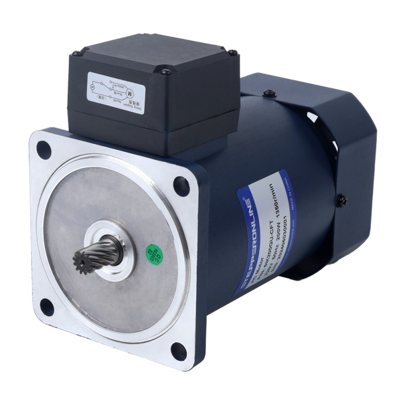 Fase única 220VAC 200W 50Hz Brida 104mm Relación de transmisión 10:1 Motor de inducción de CA con caja de cambios en ángulo recto