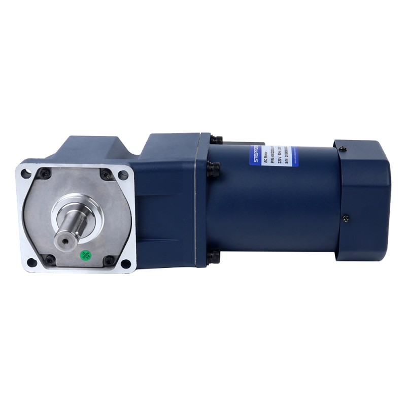 Fase única 220VAC 200W 50Hz Brida 104mm Relación de transmisión 100:1 Motor de inducción de CA con caja de cambios en ángulo recto