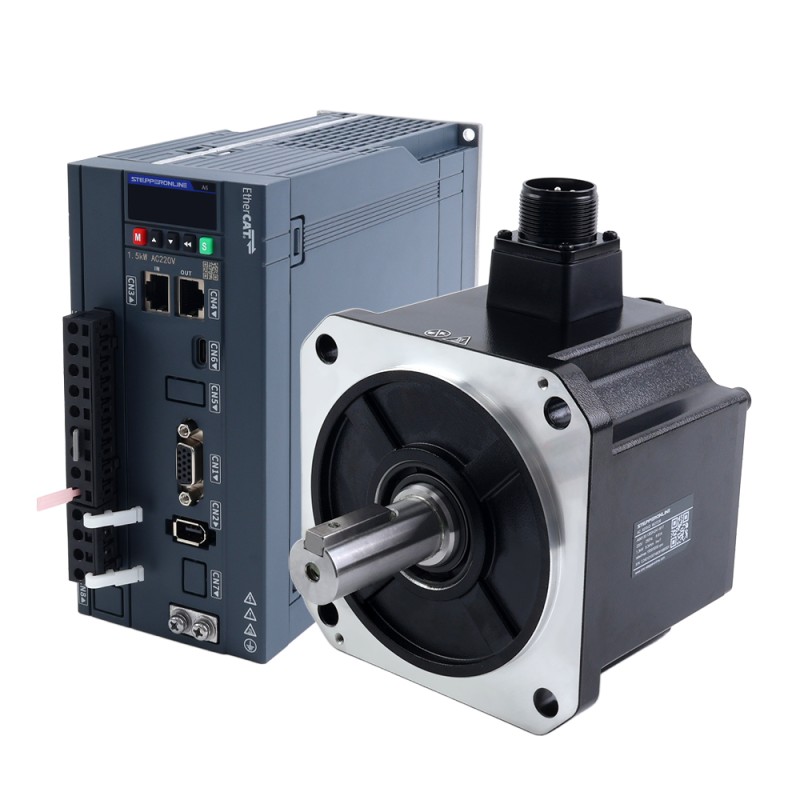 Kit de servomotor AC A6H Serie 1300W EtherCAT 1500rpm 8,34Nm codificador absoluto 17 bits IP67 - A6H-EC1300H2A1-M17 | StepperOnline