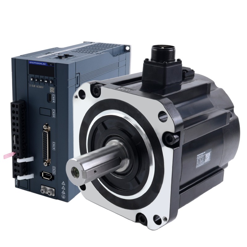 Kit de servomotor AC A6H Serie 2900W RS485 1500rpm 18,60Nm con freno codificador absoluto 17 bits IP67 - A6H-RS2900H3B1-M17 | StepperOnline