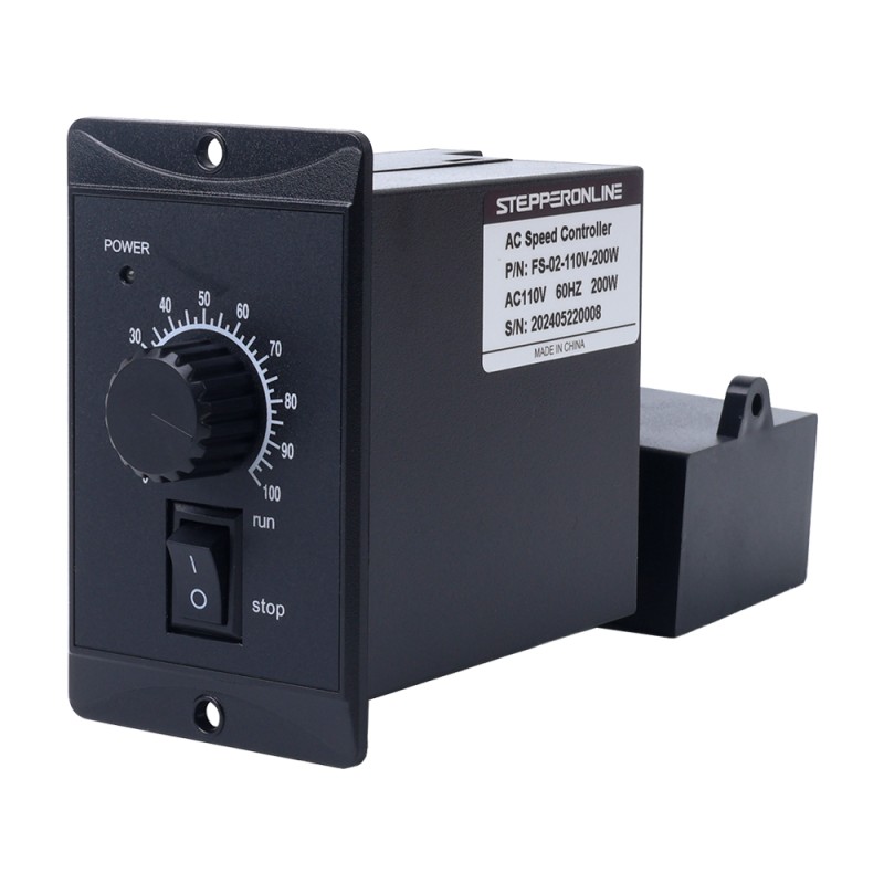 Controlador de velocidad del motor monofásico 200W 110VAC para motor de velocidad variable - FS-02-110V-200W | StepperOnline