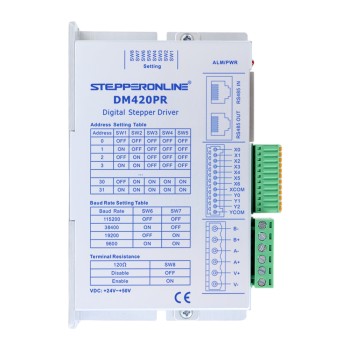 Driver paso a paso Modbus RS485 serie Y 0-2,0A 24-50VDC para motores paso a paso Nema 11, 14, 17